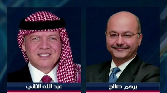 بەرهەم ساڵح و پادشای ئوردن پەیوەندییێکی تەلەفۆنیان ئەنجام دا