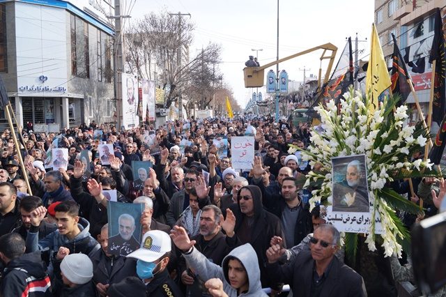 اجتماع رجزخوانی به مناسب شهادت سردار سلیمانی در قروه