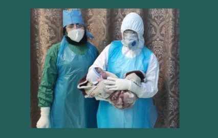 تولد یک نوزاد از مادر مبتلا به کرونا در بوکان