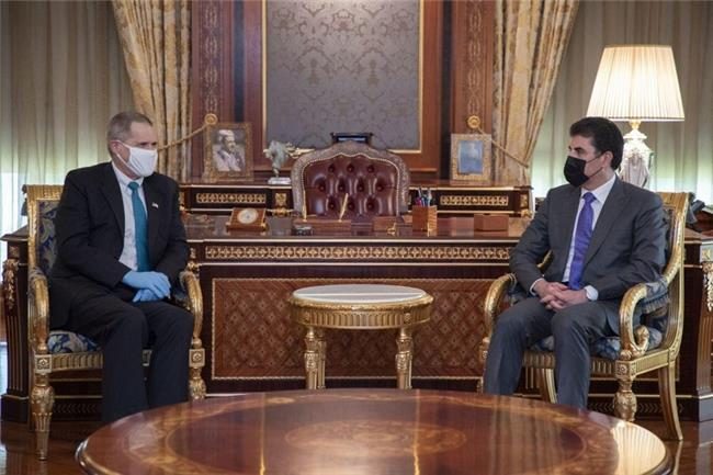 دیداری نێوان سەرۆکی هەرێم و باڵوێزی ئەمریکا لە عێراق