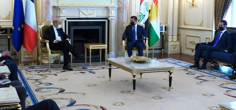 دیدار مسرور بارزانی با وزیر خارجه فرانسه