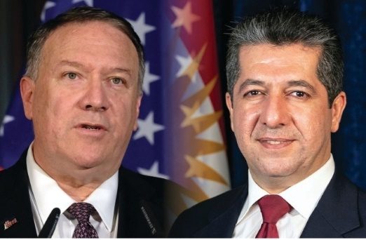 ارسال نامه مسرور بارزانی به مایک پمپئو پیش از سفر کاظمی به آمریکا