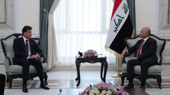 Nechirvan Barzani, Barham Salih call for resolving disputes between Erbil and Baghdad