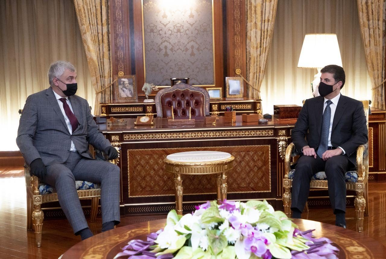 سەرۆکى هەرێمى کوردستان و باڵیۆزى ڕووسیا لە عێراق، کۆ بوونەوە