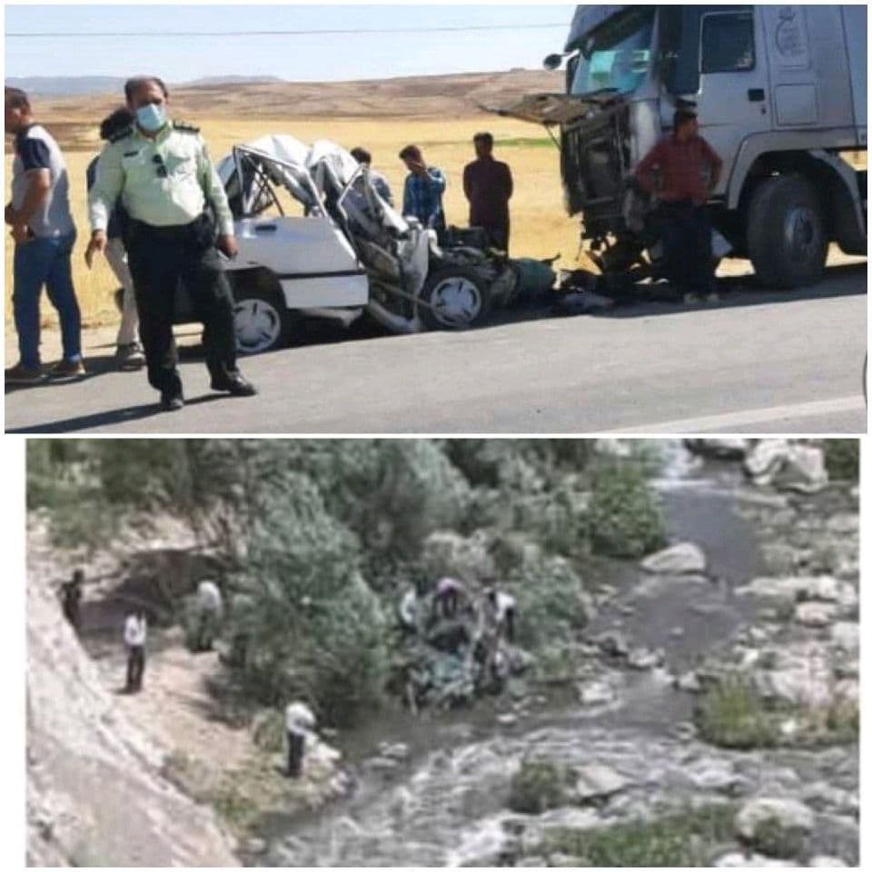۲ حادثه رانندگی در ایلام و مرگ ۲  راننده خودرو