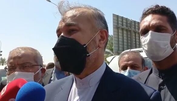 حضو وزیر خارجە ایران در محل یادمان شهید سردار سلیمانی درنزدیکی  بغداد