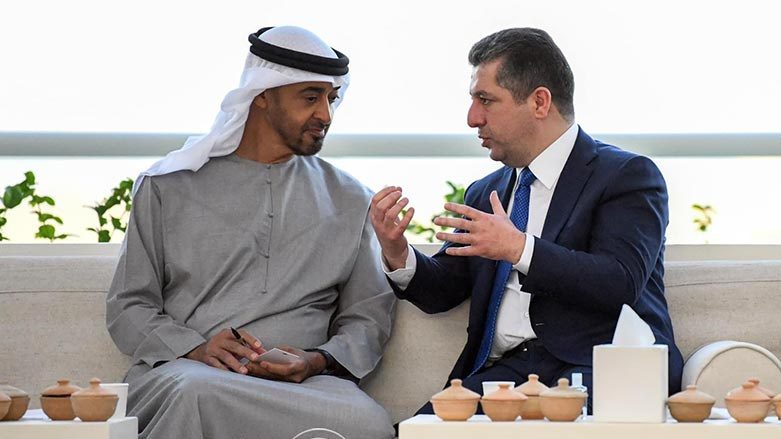 گفتگوی مسرور بارزانی و ولیعهد ابوظبی دربارە گسترش روابط فیمابین