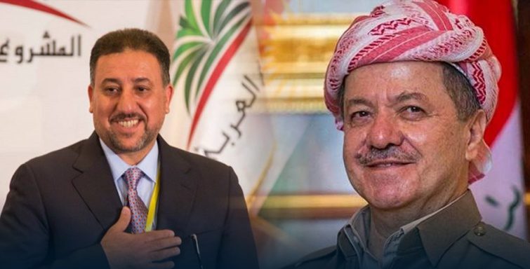 استقبال یکی از رهبران سنی عراق از طرح مسعود بارزانی برای دیدار نچیروان بارزانی و الحلبوسی با صدر