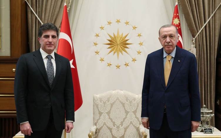 نێچیرڤان بارزانی و ڕەجەب تەیب ئەردۆغان کۆ بوونەوە