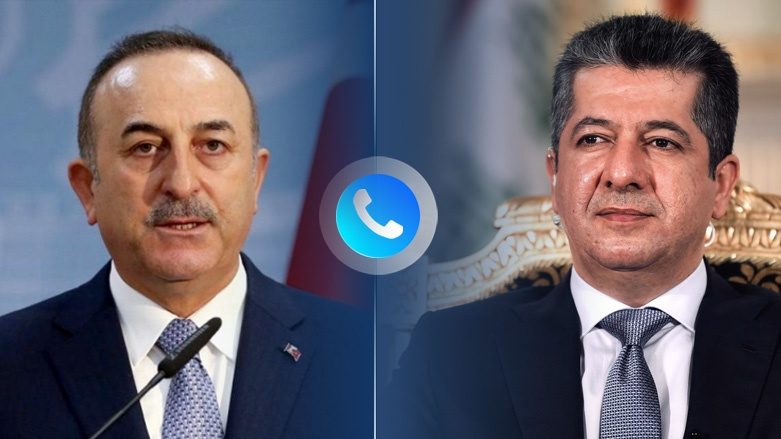 تاکید مسرور بارزانی و چاوش اوغلو بر هماهنگی و تامین امنیت منطقە