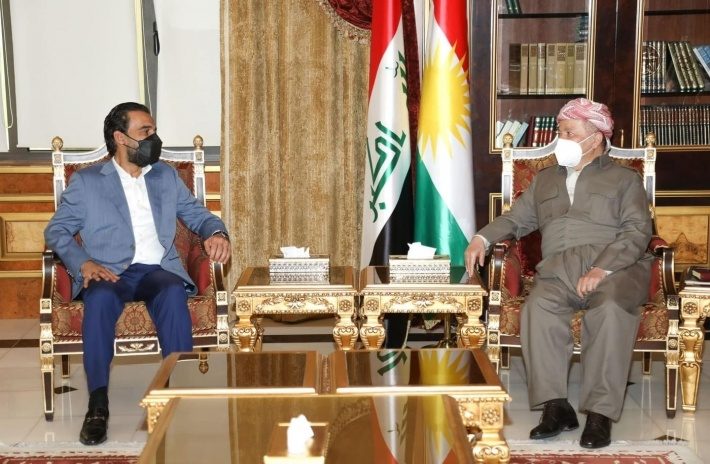 تاکید مسعود بارزانی و محمد حلبوسی بر تلاش برای پایان دادن به بن‌بست سیاسی و تشکیل دولت جدید عراق