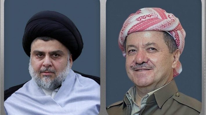 موقتەدا سەدر و مەسعوود بارزانی لە پێوەندییەکی تەلەفۆنیدا دوایین گۆڕانکارییەکانی عێراق تاوتوێ دەکەن