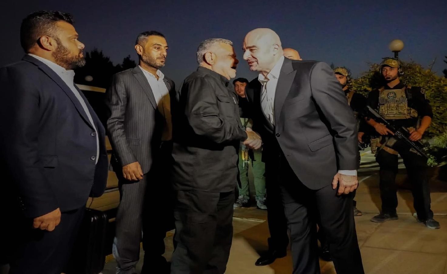 سەرۆکی یەکێتیی نیشتمانیی کوردستان و سەرۆکی هاوپەیمانیی قەتح لە سلێمانی کۆ بوونەوە