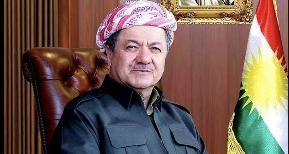 مەسعوود بارزانی پیرۆزبایی لە ڕەشید لەتیف دەکات