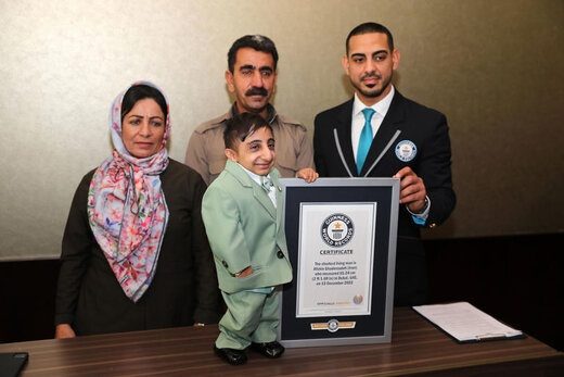 مرد بوکانی کوتاه‌ قدترین مرد جهان شد