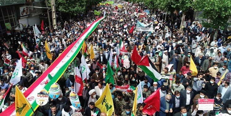 ڕێپێوانی ڕۆژی جیهانیی قودس لە سەرانسەری ئێران بەڕێوەچوو