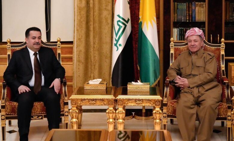 دیدار سودانی و بارزانی در اربیل