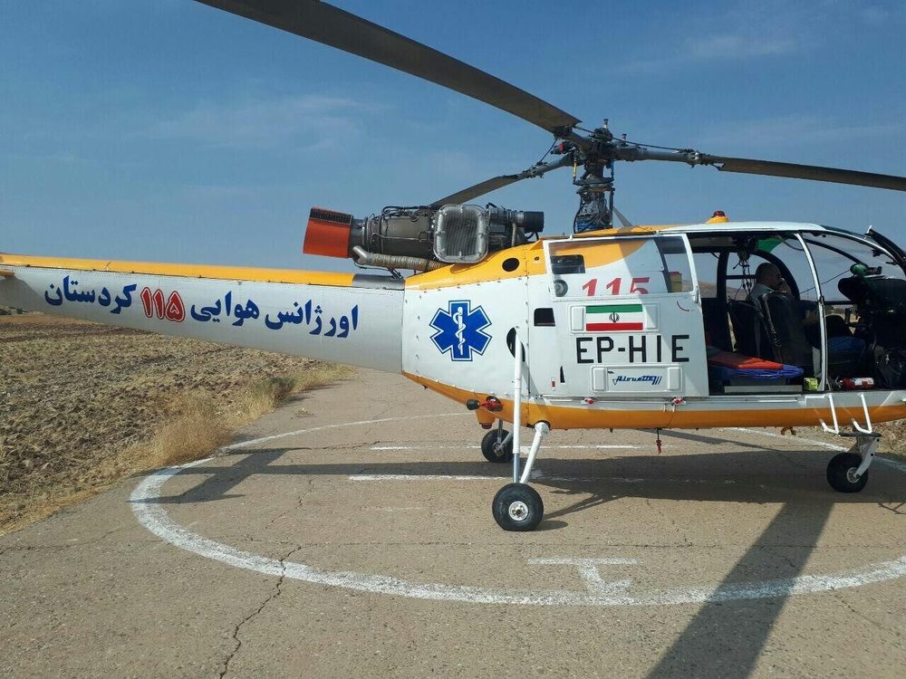 کولبر سروآبادی  توسط اورژانس هوایی نجات داده شد