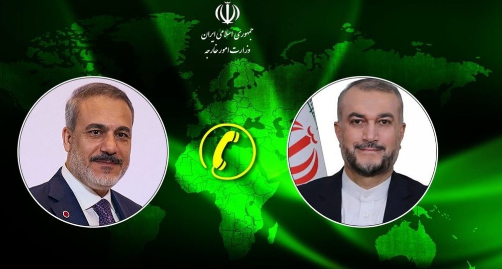گفتگوی تلفنی وزرای امور خارجه جمهوری اسلامی ایران و ترکیه/ فیدان: ادامه جنگ غزه مغایر قوانین بین الملل است