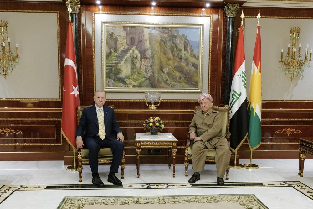 مسعود بارازنی در دیدار با رجیب طیب اردوغان: ما در خصوص راههای همکاریهای مشترک با هم گفتگو کردیم