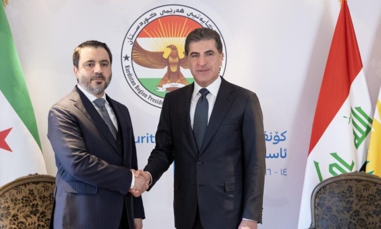 دیدار رئیس اقلیم کردستان عراق و وزیر خارجه سوریه در مونیخ؛ تأکید بر صلح و همکاری منطقه‌ای