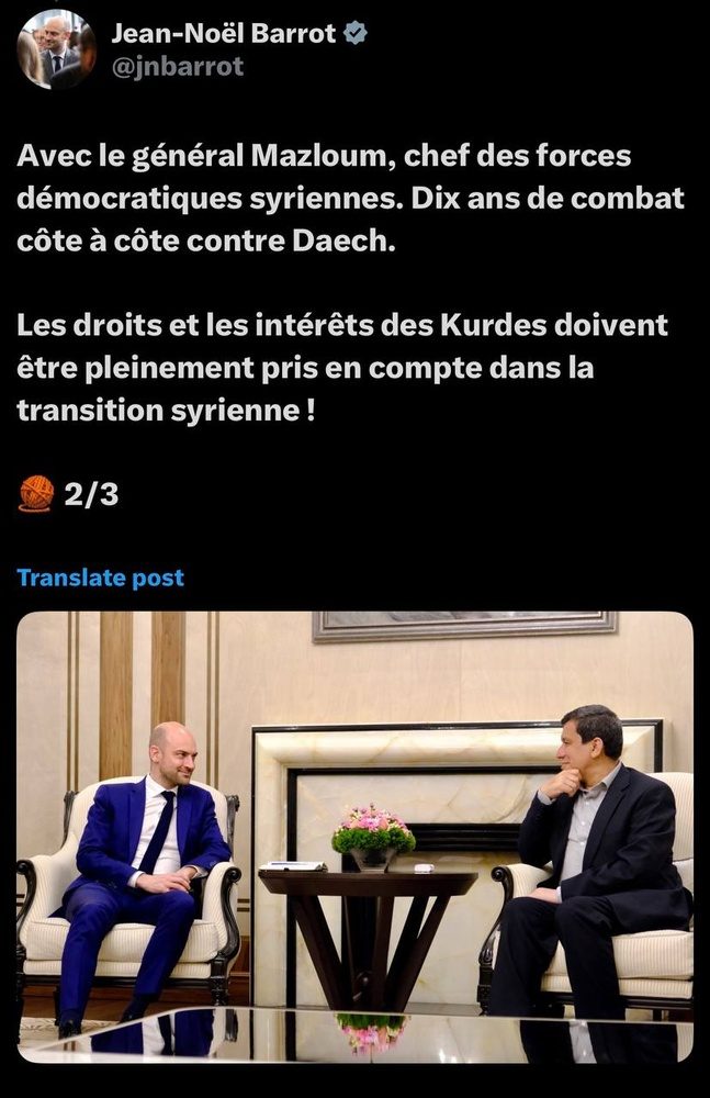 پێویستە مافی کوردی سووریا بە تەواوی لەبەرچاو بگیرێت