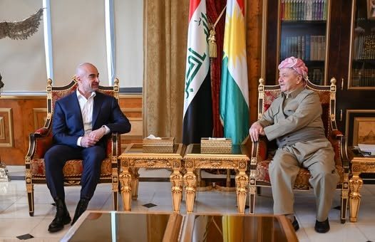 مه‌سعوود بارزانی و بافڵ جەلال تاڵەبانی كۆ بوونه‌وه‌