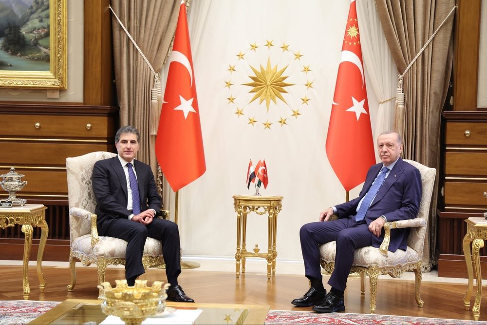 گشایش حریم هوایی ترکیه به روی سلیمانیه پس از گفت‌وگوی بارزانی و اردوغان