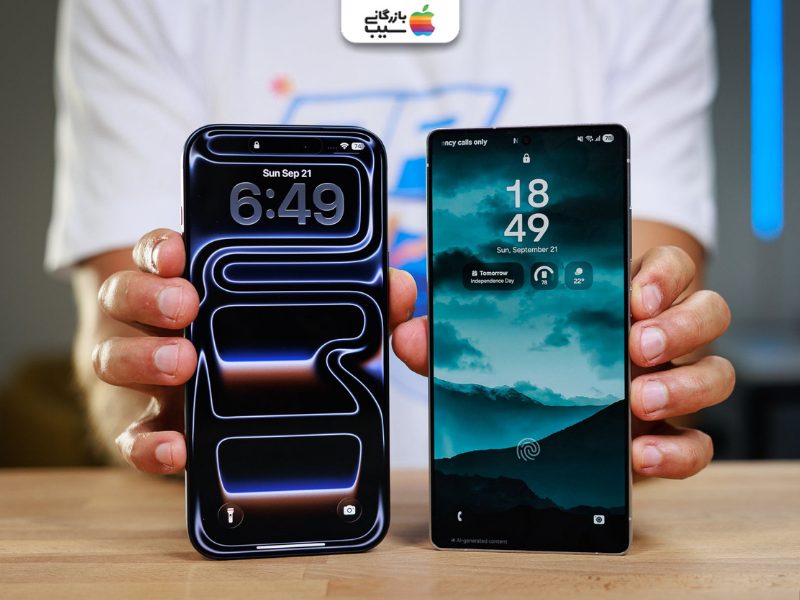 نمودار مقایسه پردازنده Apple A19 Pro و Snapdragon 8 Elite با نشان دادن هستهها و توان پردازشی.