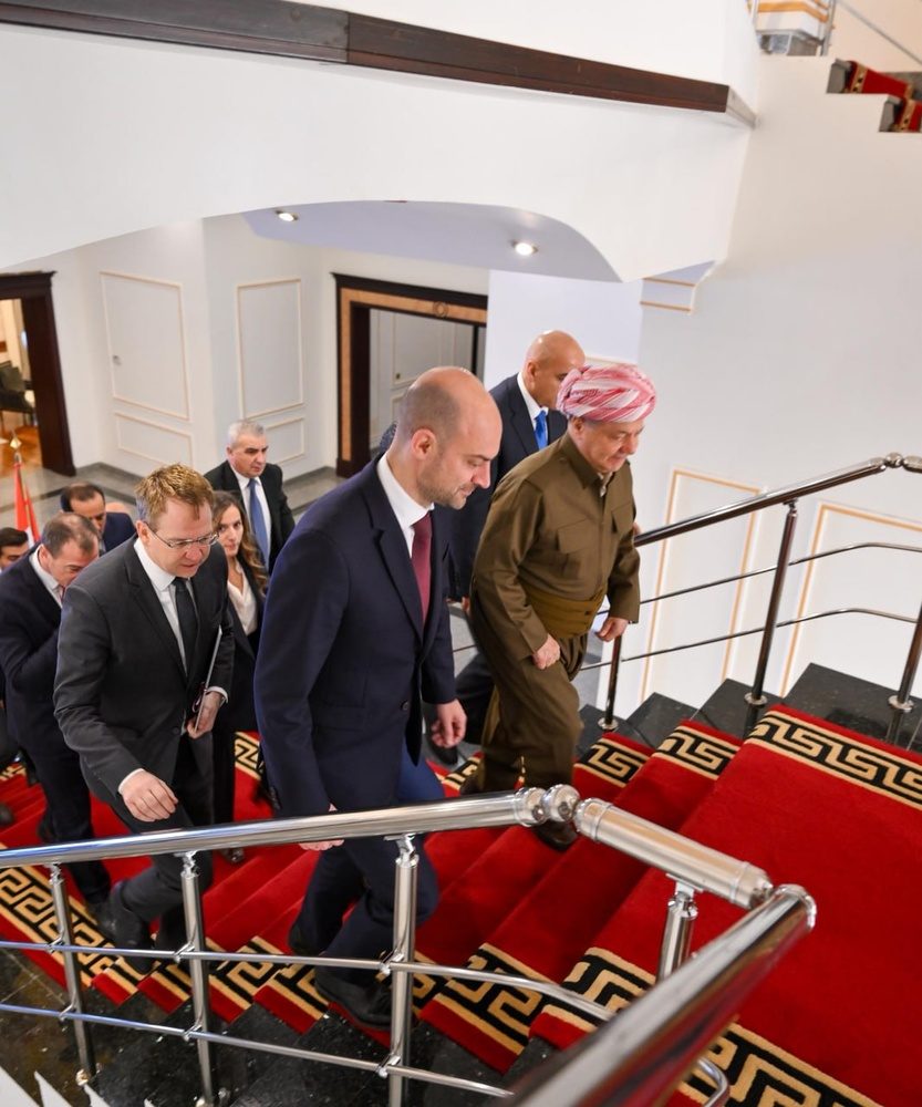 وزیر خارجه فرانسه با رئیس حزب دموکرات کردستان دیدار کرد