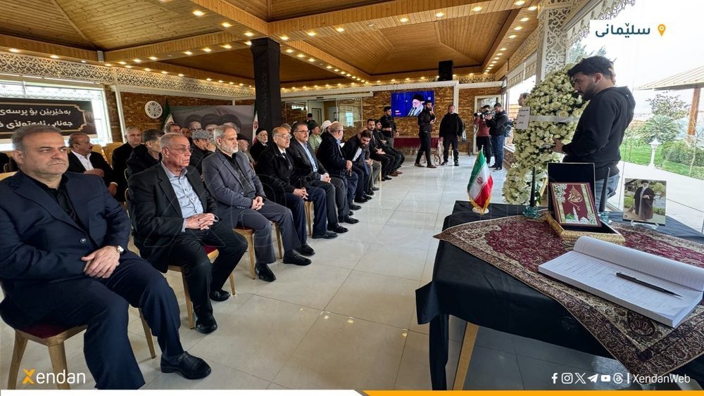 مراسم سوگواری رهبر شهید ایران در سلیمانیه برگزار شد