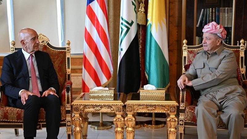 بارزانی و تام باراک بر حفظ نظام سیاسی عراق و مهار گروه‌های مسلح تأکید کردند