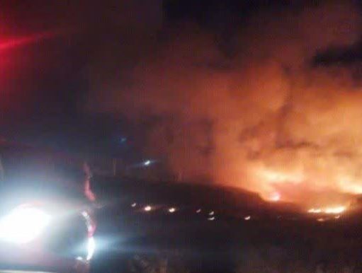 وقوع آتش سوزی در مزارع دانشگاه صنعتی کرمانشاه