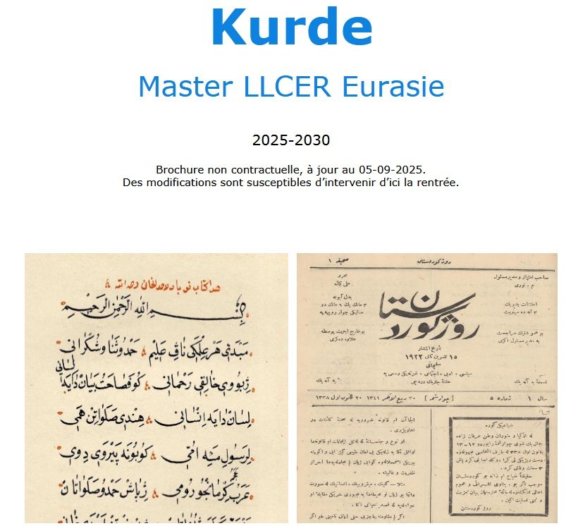 Inalcoy University of France; Eight Decades of Teaching Kurdish Language from Bachelor to Doctorate
